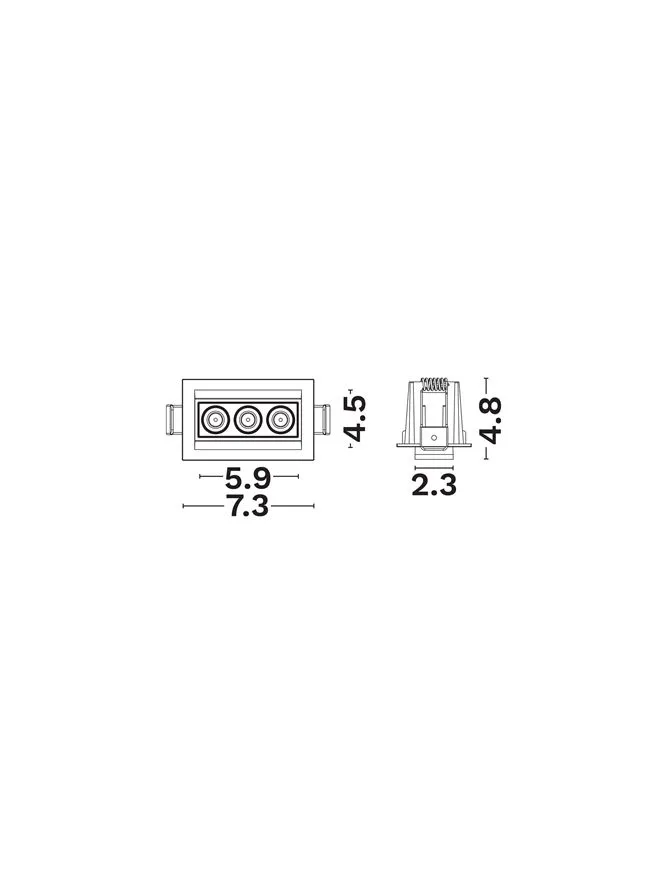 Spot Strealth LED 5 W, 220-240 V, 420 lm, 3000K, IP20, UGR <19, CRI ≥90, aluminiu