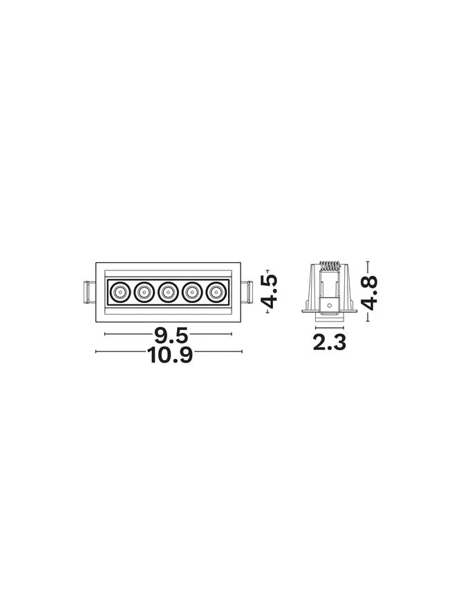 Spot Strealth LED 8 W, 220-240 V, 700 lm, 3000K, IP20, UGR <19, CRI ≥90, aluminiu