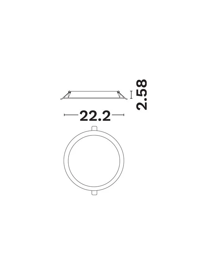 Spot Hermit LED 24 W, 220-240 V, 1920 lm, 3000K, IP20, CRI ≥80, plastic