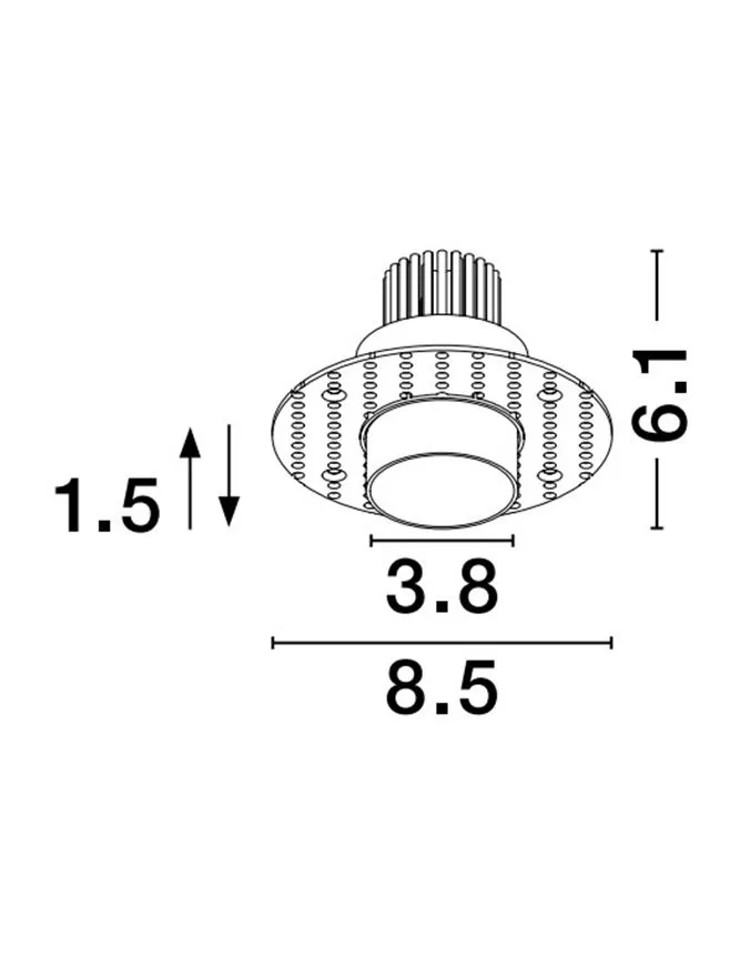 Spot SELENE 5 W, 10 V 500 mA, 350 lm, 3000K, IP20, UGR <17, CRI ≥90, aluminiu