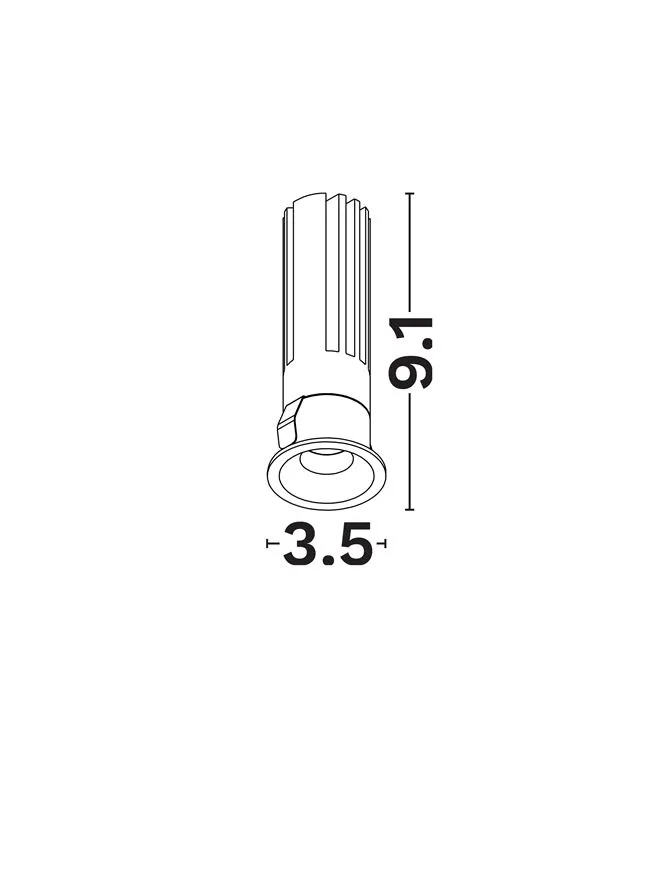Spot Duran LED 10 W, 220-240 V, 532 lm, 3000K, IP20, UGR <19, CRI ≥90, aluminiu