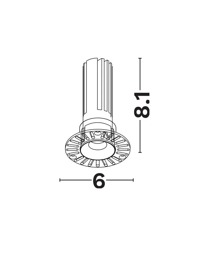 Spot Baculus LED 5 W, 220-240 V, 270 lm, 3000K, IP20, UGR <10, CRI ≥90, aluminiu