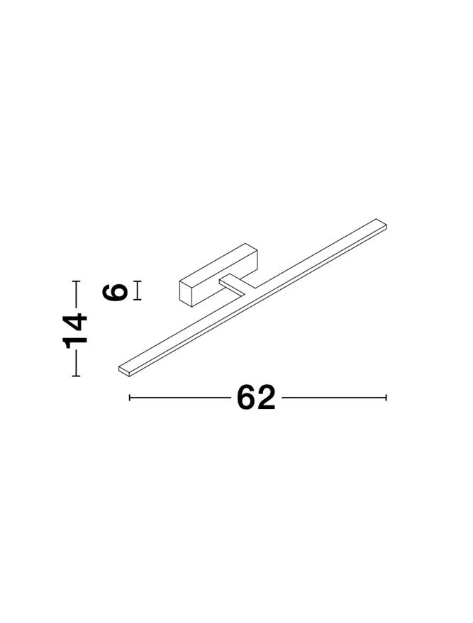 Aplică MONDRIAN LED 20 W, 220-240 V, 1615 lm, 3000K, IP44, aluminiu și acril