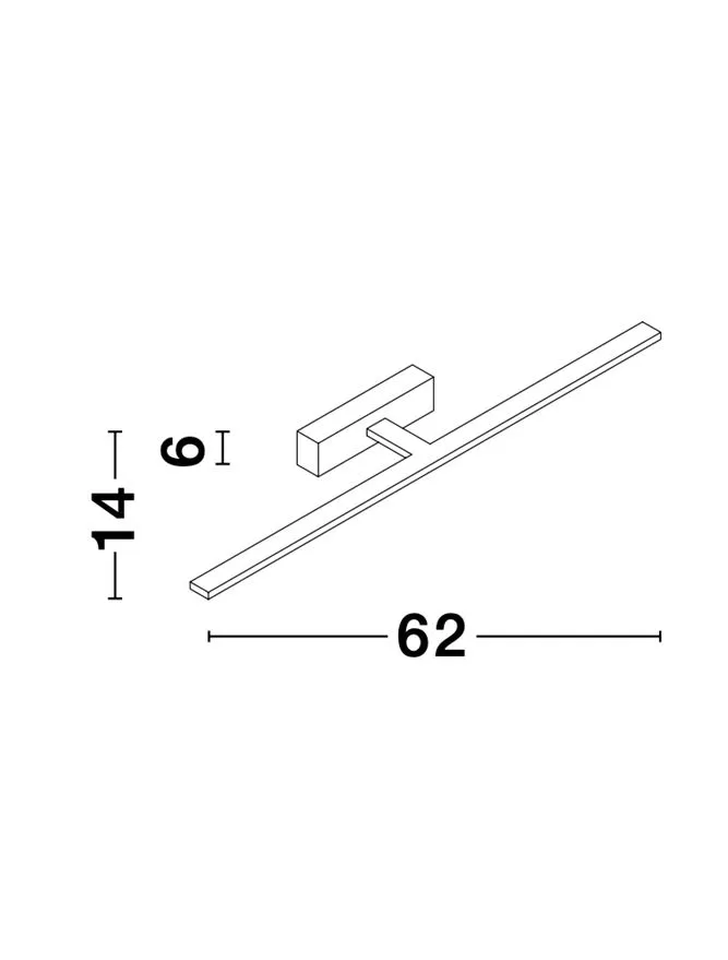 Aplică MONDRIAN LED 20 W, 220-240 V, 1615 lm, 3000K, IP44, aluminiu și acril