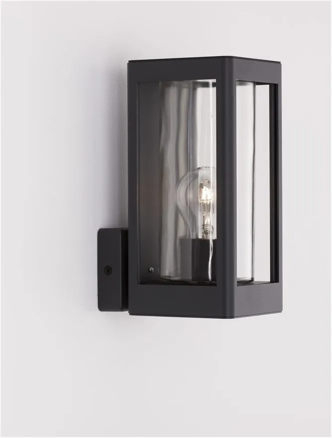 Aplică exterior FIGO E27, 1x12 W, 110-240 V, IP54, aluminiu și sticlă 6