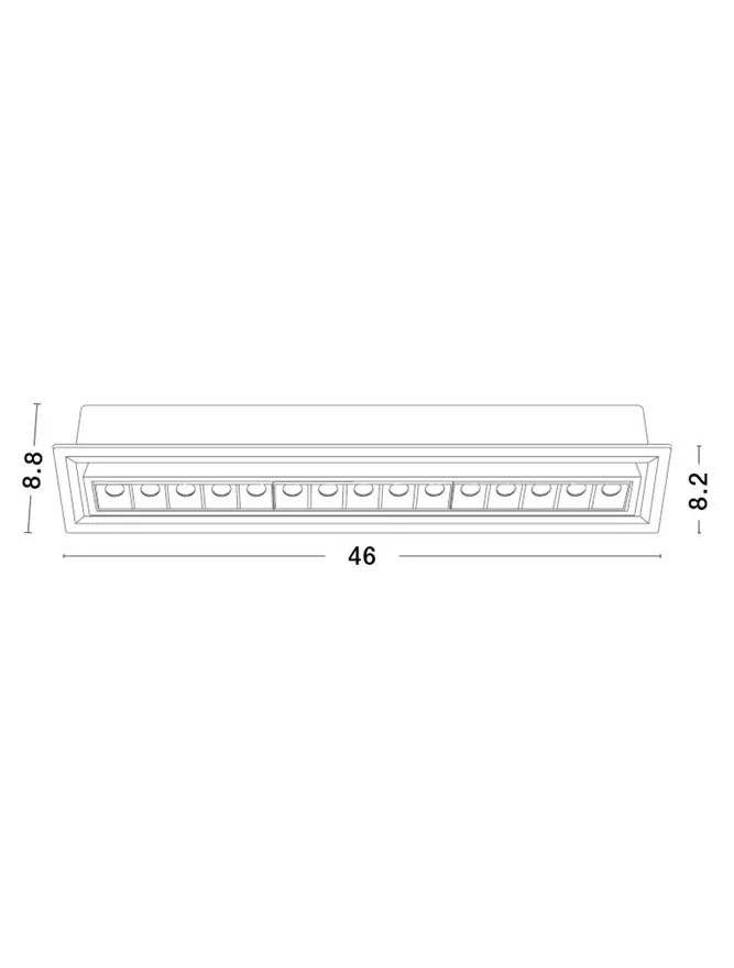 Spot CANTIA 23 W, 220-240 V, 2025 lm, 3000K, IP20, UGR <19, CRI ≥80, aluminiu