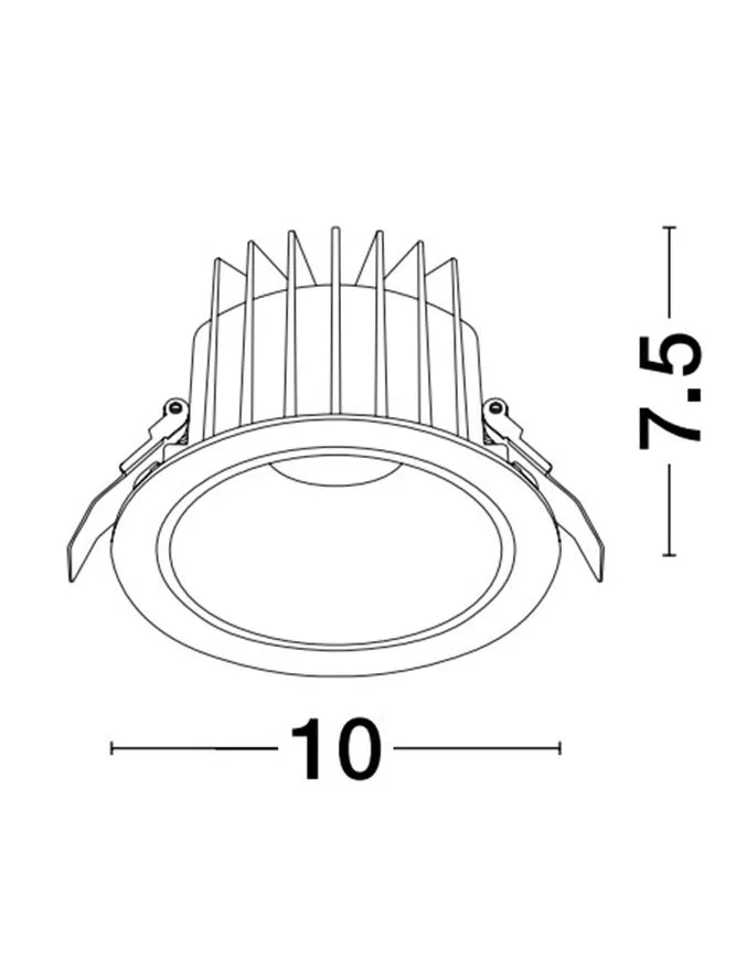 Spot BRADY LED 10 W, 220-240 V, 924 lm, 3000K, IP67, CRI ≥80, aluminiu