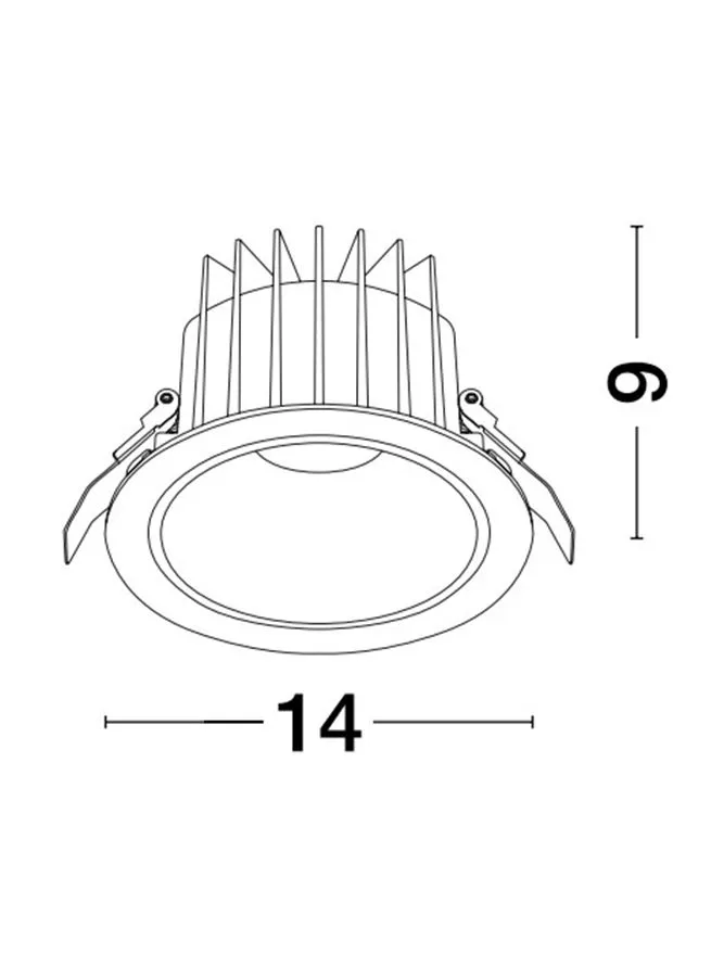 Spot BRADY 20 W, 220-240 V, 1847 lm, 3000K, IP67, UGR <19, CRI ≥80, aluminiu