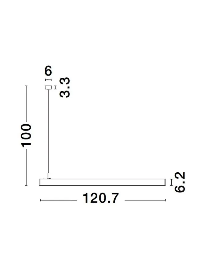 LINA 40 W, 220-240 V, 2800 lm, 4000K, IP20, UGR <8, CRI ≥90, aluminiu