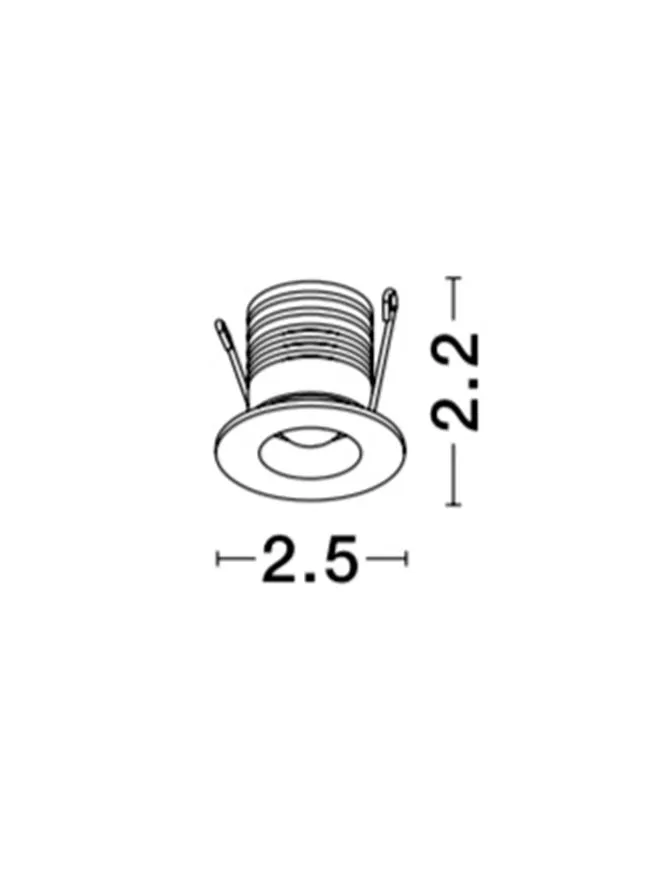 Spot TINY LED 1 W, 3 V 350 mA, 70 lm, 3000K, IP44, aluminiu