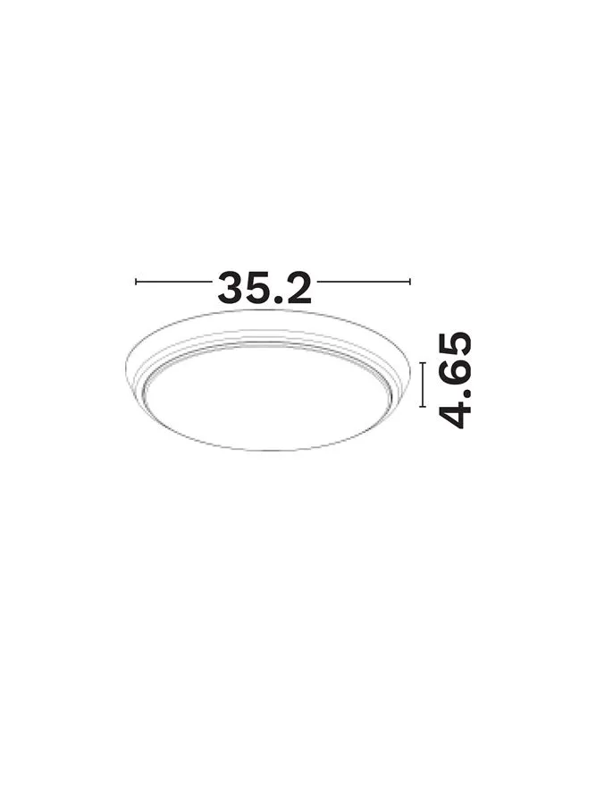 Plafonieră EL202 15-18-20 W, 220-240 V, 3000-4000-6500K, IP65, CCT selectabil, pc