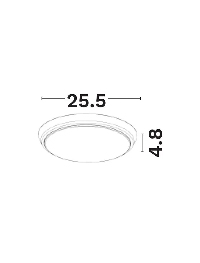 Plafonieră EL202 8-10-12 W, 220-240 V, 3000-4000-6500K, IP65, CCT selectabil, pc