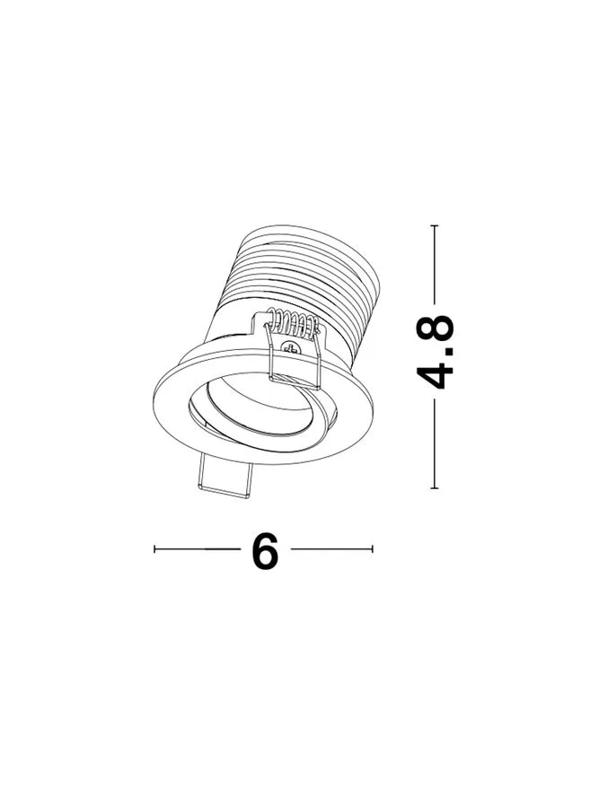 Spot TIF 2 W, 3 V, 148 lm, 3000K, IP20, aluminiu