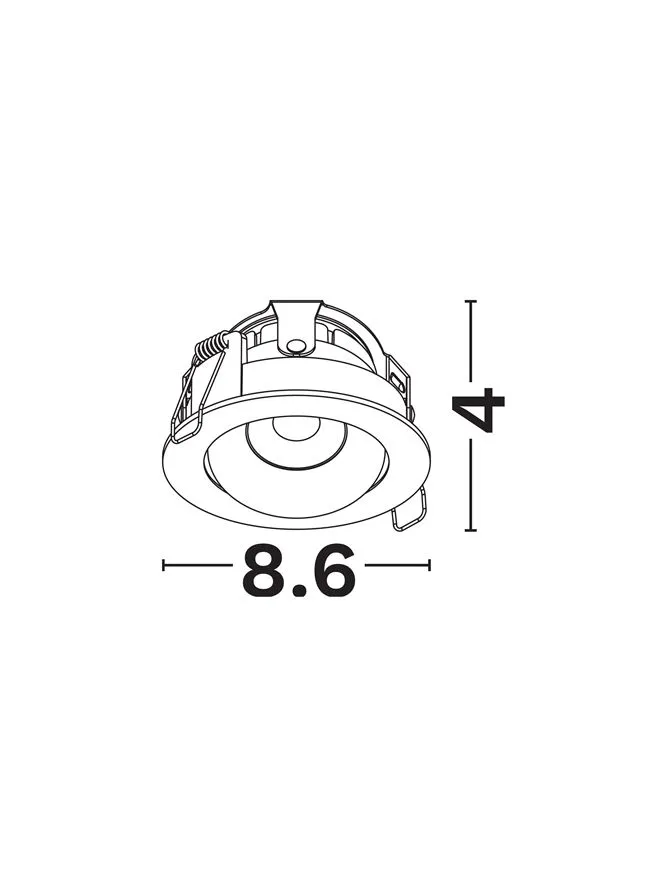 Spot Lonza LED 7 W, 220-240 V, 602 lm, 2700K, IP20, UGR <10, CRI ≥97, aluminiu