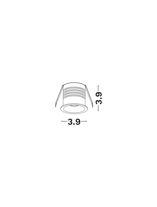 Spot Dustproof LED 3 W, 220-240 V, 288 lm, 3000K, IP65, UGR <19, CRI ≥92, aluminiu