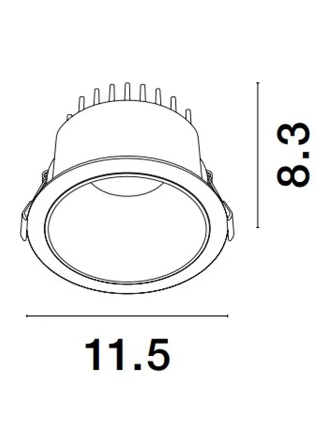 Spot CARPO 20 W, 220 V, 521 lm, 3000K, IP20, UGR <19, CRI ≥90, aluminiu