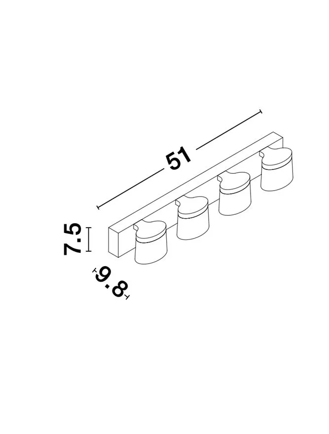 Aplică SABIA LED 20 W, 220-240 V, 1906 lm, 3000K, IP44, aluminiu și acril