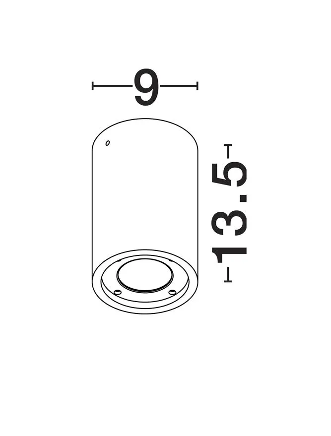 Plafonieră exterior PAR GU10, 1x10 W, 100-240 V, IP65, ciment