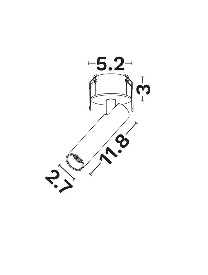 Spot Clarity LED 7 W, 220-240 V, 297 lm, 3000K, IP20, UGR <15, CRI ≥90, aluminiu