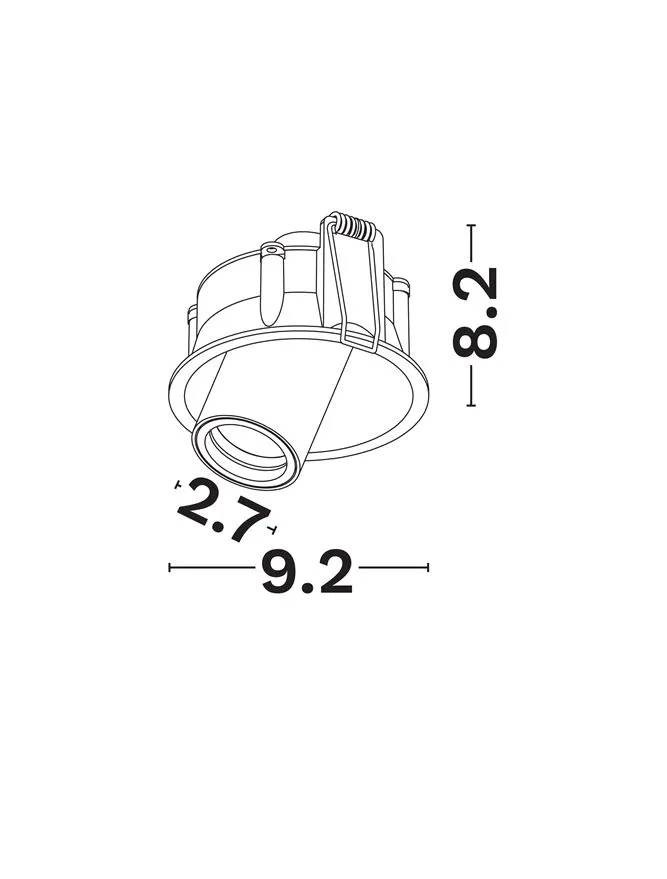 Spot Cortis LED 5 W, 220-240 V, 285 lm, 3000K, IP20, UGR <12, CRI ≥90, aluminiu
