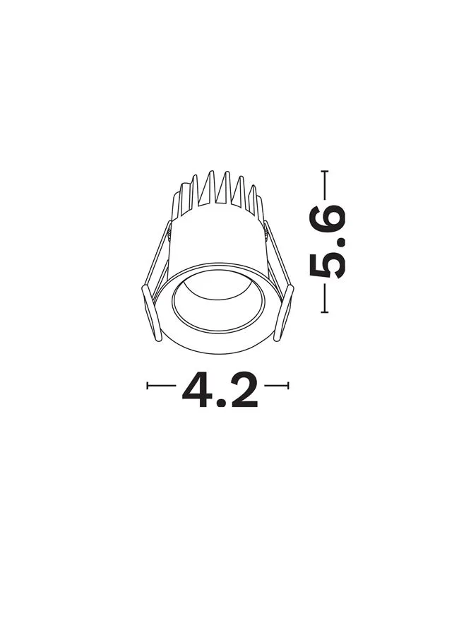 Spot Feller LED 5 W, 220-240 V, 277 lm, 3000K, IP20, UGR <19, CRI ≥90, aluminiu