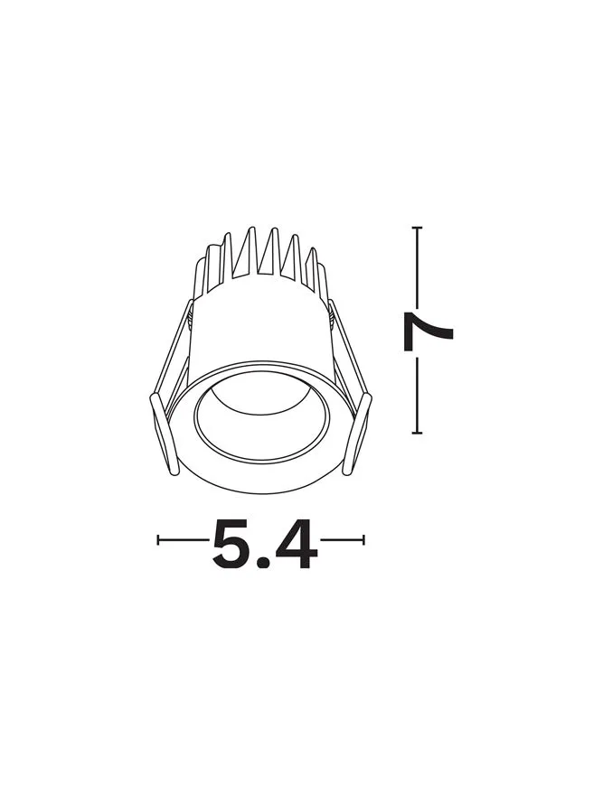 Spot Feller LED 10 W, 220-240 V, 585 lm, 3000K, IP20, UGR <19, CRI ≥90, aluminiu
