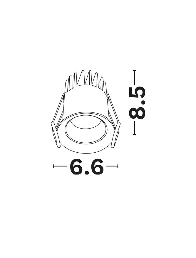 Spot Feller LED 15 W, 220-240 V, 833 lm, 3000K, IP20, UGR <19, CRI ≥90, aluminiu