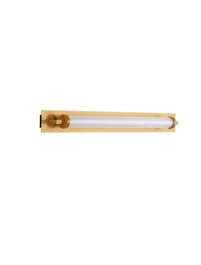 Aplică FASKO LED 16 W, 220-240 V, 1148 lm, 3000K, IP44, acril, metal, sticlă și alamă