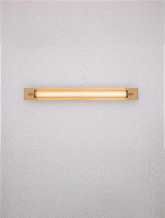 Aplică FASKO LED 16 W, 220-240 V, 1148 lm, 3000K, IP44, acril, metal, sticlă și alamă