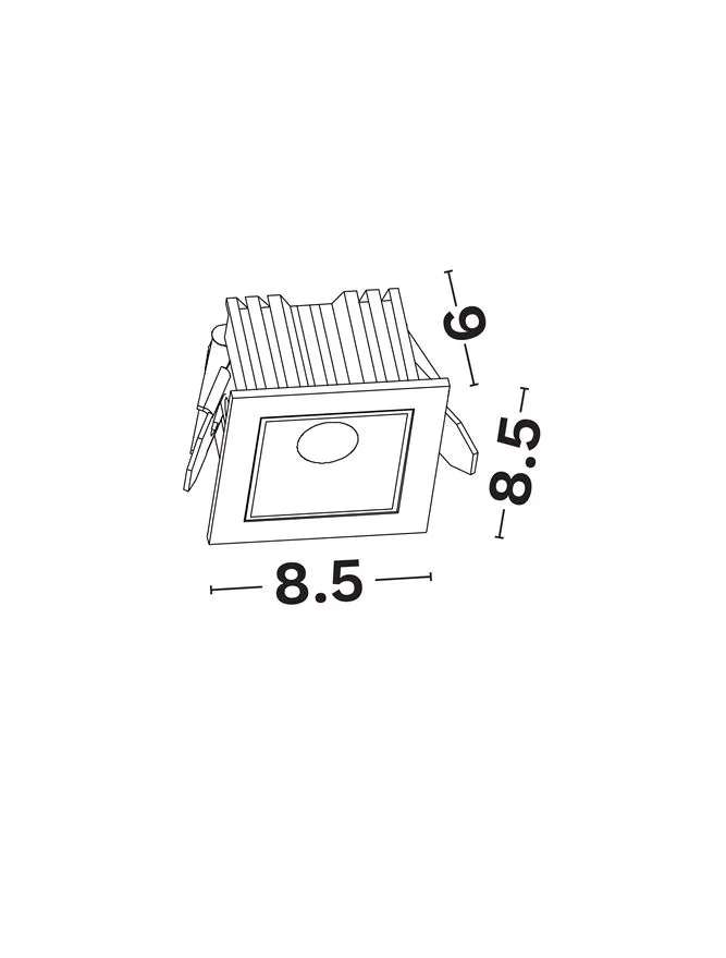 Spot Helio LED 13 W, 220-240 V, 635 lm, 3000K, IP20, UGR <19, CRI ≥90, aluminiu