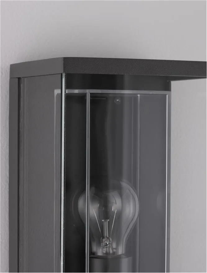 Aplică exterior REGINA E27, 1x12 W, 220-240 V, IP65, aluminiu și sticlă 5
