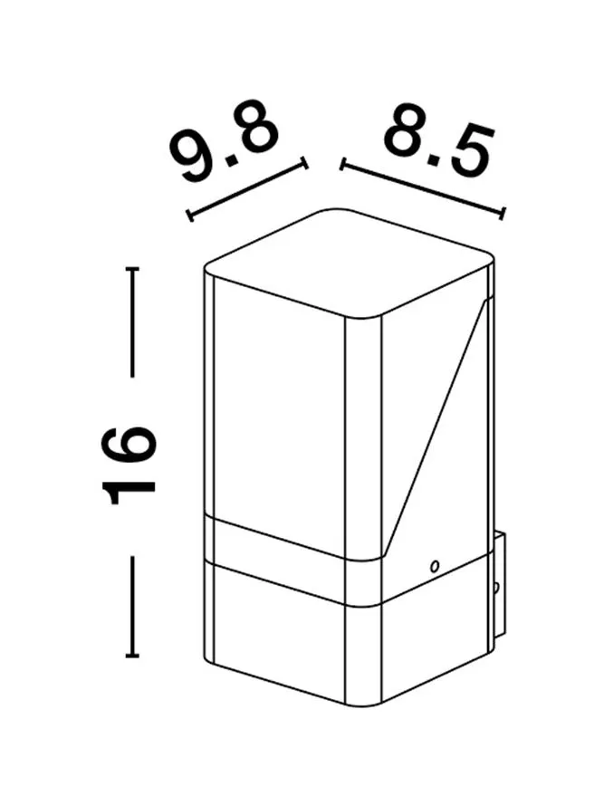 Aplică exterior SELENA E27, 1x12 W, 220-240 V, IP65, aluminiu și acril 11