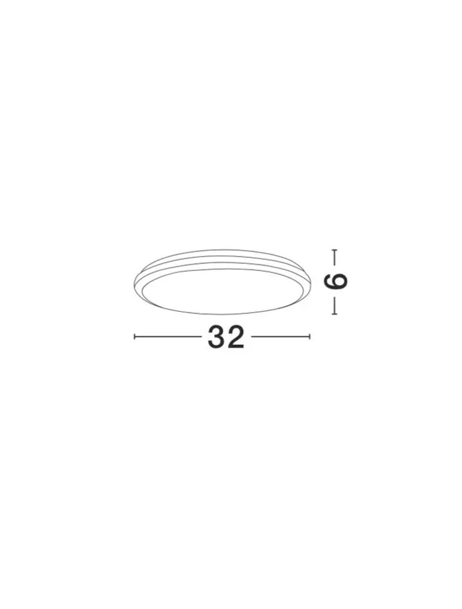 Plafonieră exterior TOMMY LED 25 W, 220-240 V, 1500 lm, 3000K, IP54, acril și ABS