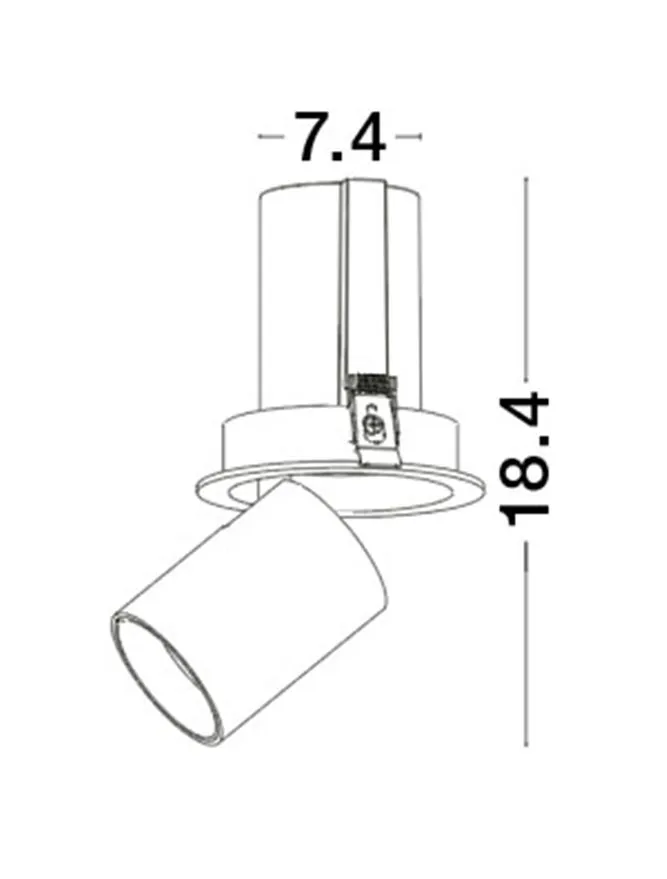 Spot NARUTO LED 15 W, 230 V, 1295 lm, 3000K, IP20, UGR <19, CRI ≥90, aluminiu