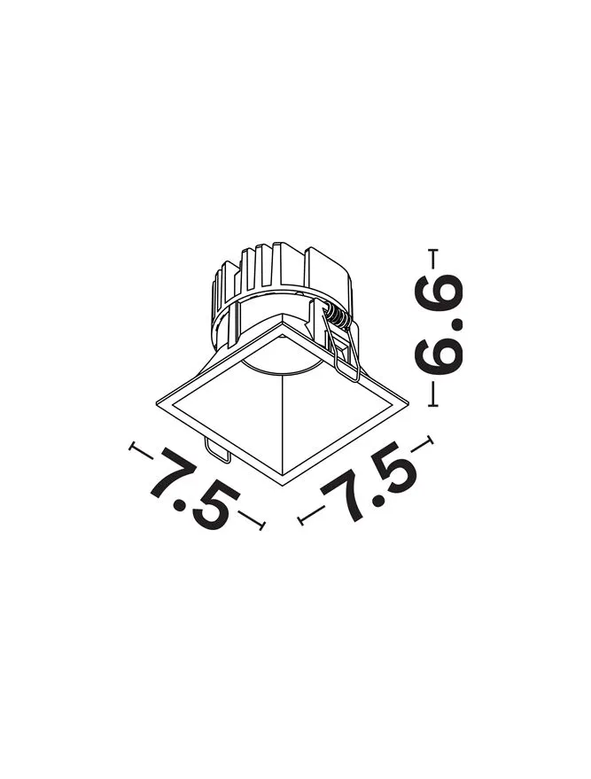 Spot Germin LED 10 W, 220-240 V, 813 lm, 3000K, IP54, CRI ≥90, aluminiu