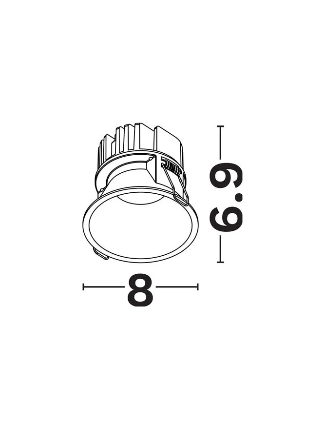 Spot Germin LED 10 W, 220-240 V, 813 lm, 3000K, IP54, CRI ≥90, aluminiu