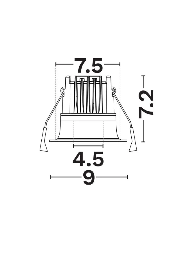 Spot Style LED 10 W, 220-240 V, 828 lm, 3000K, IP44, UGR <16, CRI ≥90, aluminiu