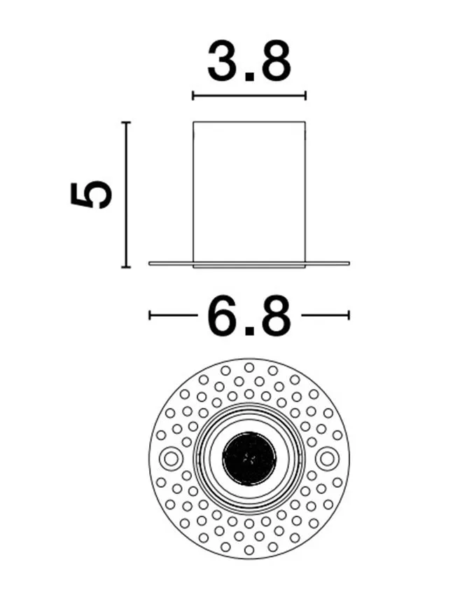 Spot UHO 3 W, 220-240 V, 214 lm, 3000K, IP20, UGR <17, CRI ≥90, aluminiu