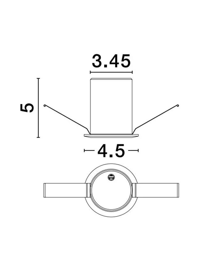 Spot UHO 3 W, 220-240 V, 214 lm, 3000K, IP20, UGR <17, CRI ≥90, aluminiu