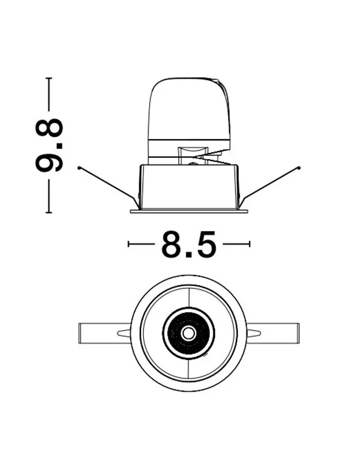 Spot HOMER LED 10 W, 220-240 V, 640 lm, 3000K, IP20, UGR <6, CRI ≥98, aluminiu