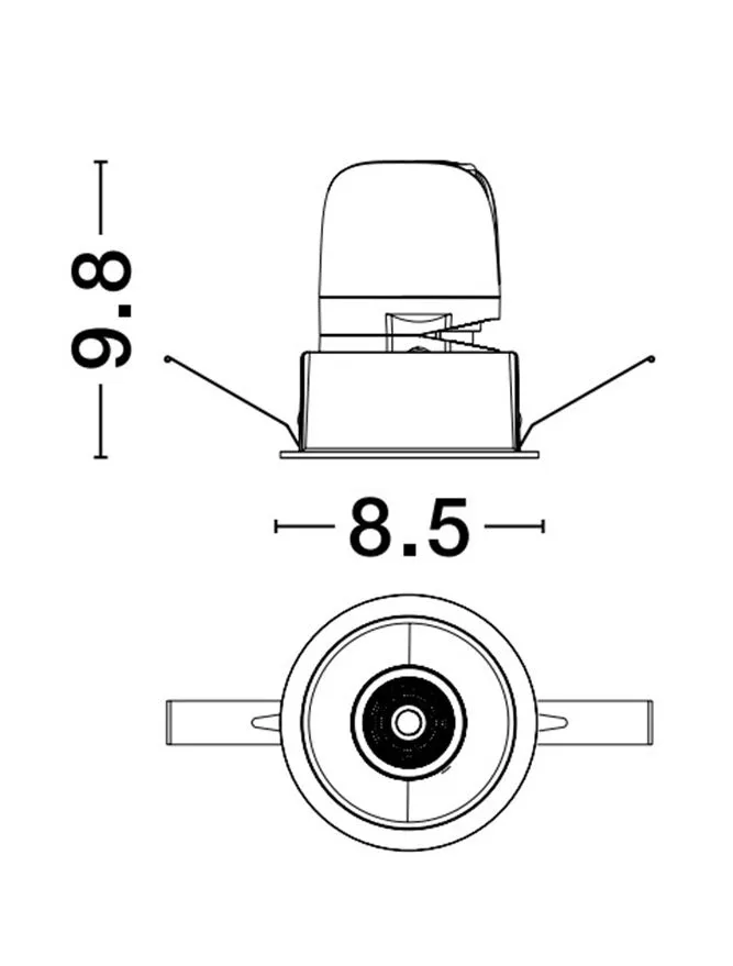 Spot HOMER LED 10 W, 220-240 V, 640 lm, 3000K, IP20, UGR <6, CRI ≥98, aluminiu