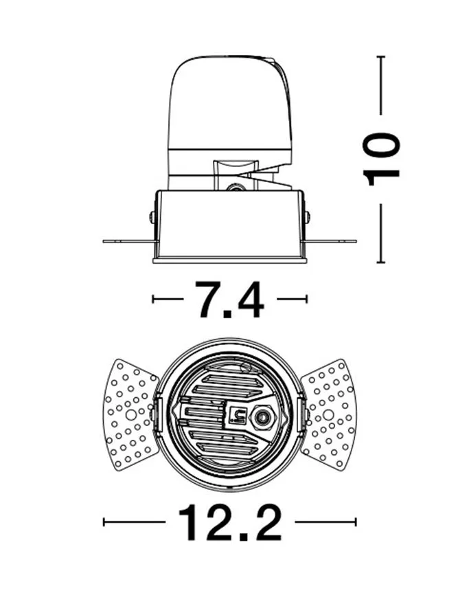 Spot HOMER LED 10 W, 220-240 V, 640 lm, 3000K, IP20, UGR <6, CRI ≥98, aluminiu