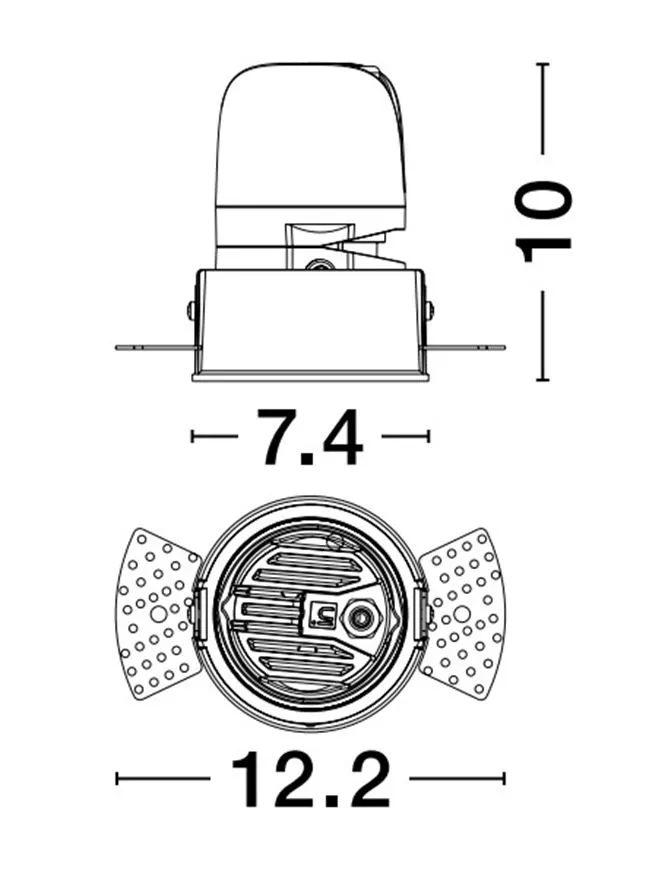 Spot HOMER LED 10 W, 220-240 V, 640 lm, 3000K, IP20, UGR <6, CRI ≥98, aluminiu