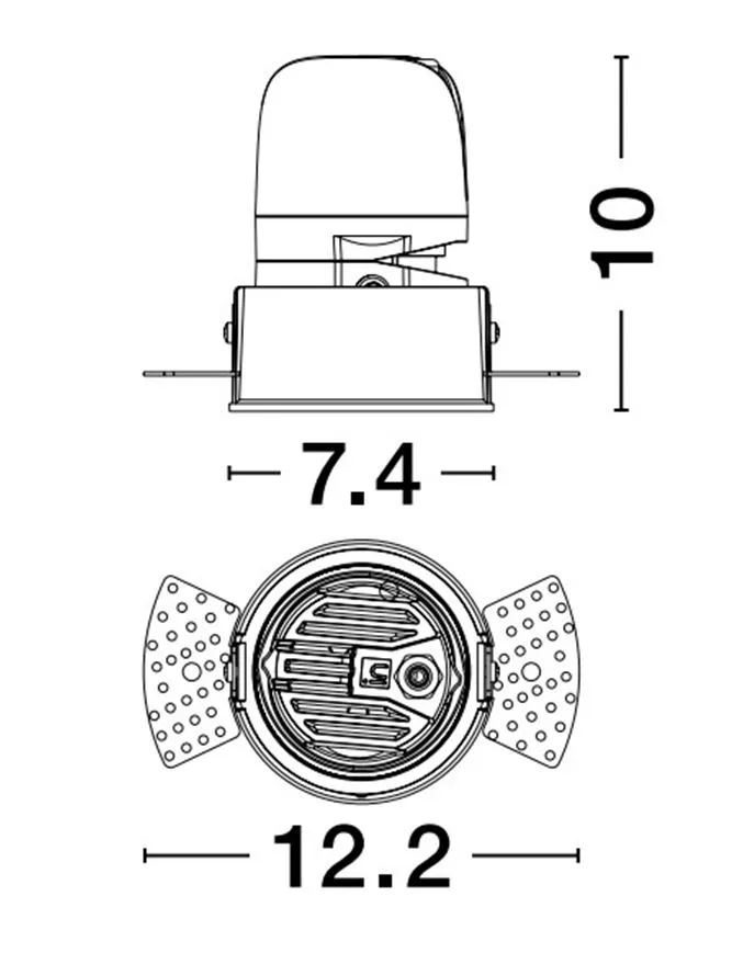Spot HOMER 15 W, 220-240 V, 754 lm, 3000K, IP20, UGR <6, CRI ≥98, aluminiu