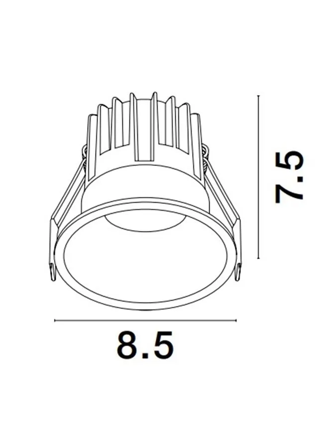Spot LUELA LED 13 W, 220-240 V, 928 lm, 3000K, IP20, UGR <19, CRI ≥90, aluminiu