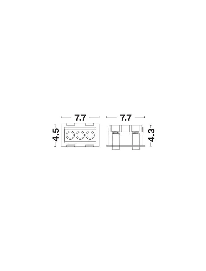 Spot Canon LED 6 W, 220-240 V, 310 lm, 3000K, IP20, UGR <12, CRI ≥90, aluminiu