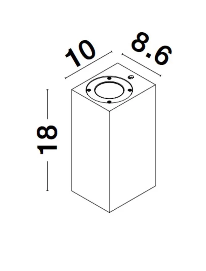 Aplică exterior FUENTO GU10, 2x7 W, 100-240 V, IP65, beton și sticlă 7