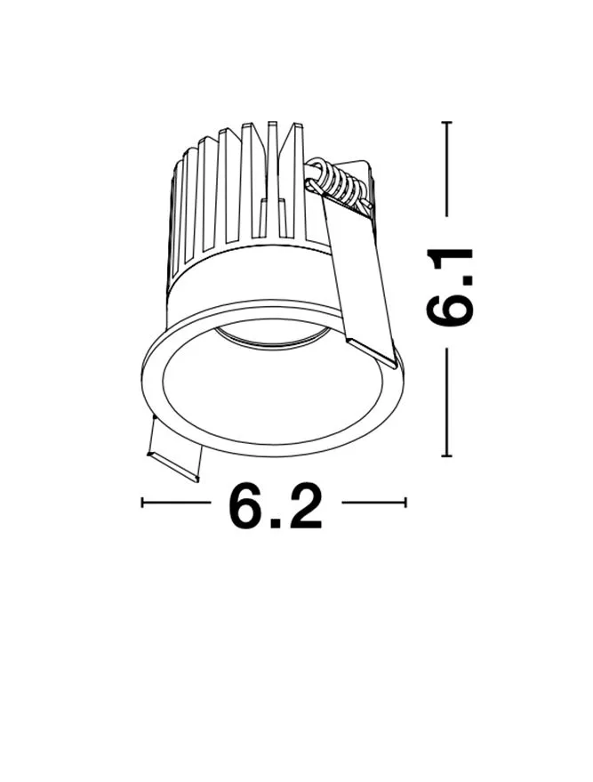 Spot PETIT 9 W, 24 V, 542 lm, 3000K, IP42, aluminiu