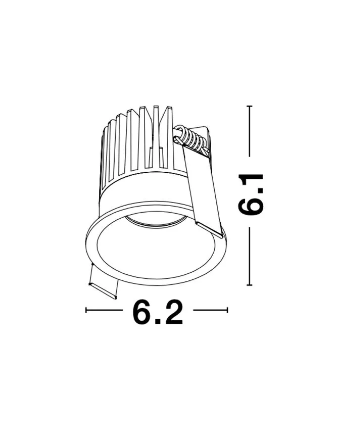 Spot PETIT 9 W, 24 V, 542 lm, 3000K, IP42, aluminiu