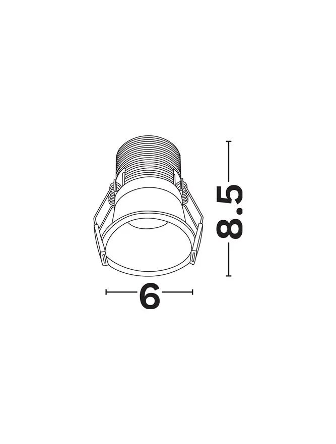 Spot Glyce LED 12 W, 220-240 V, 738 lm, 3000K, IP20, UGR <19, CRI ≥90, aluminiu